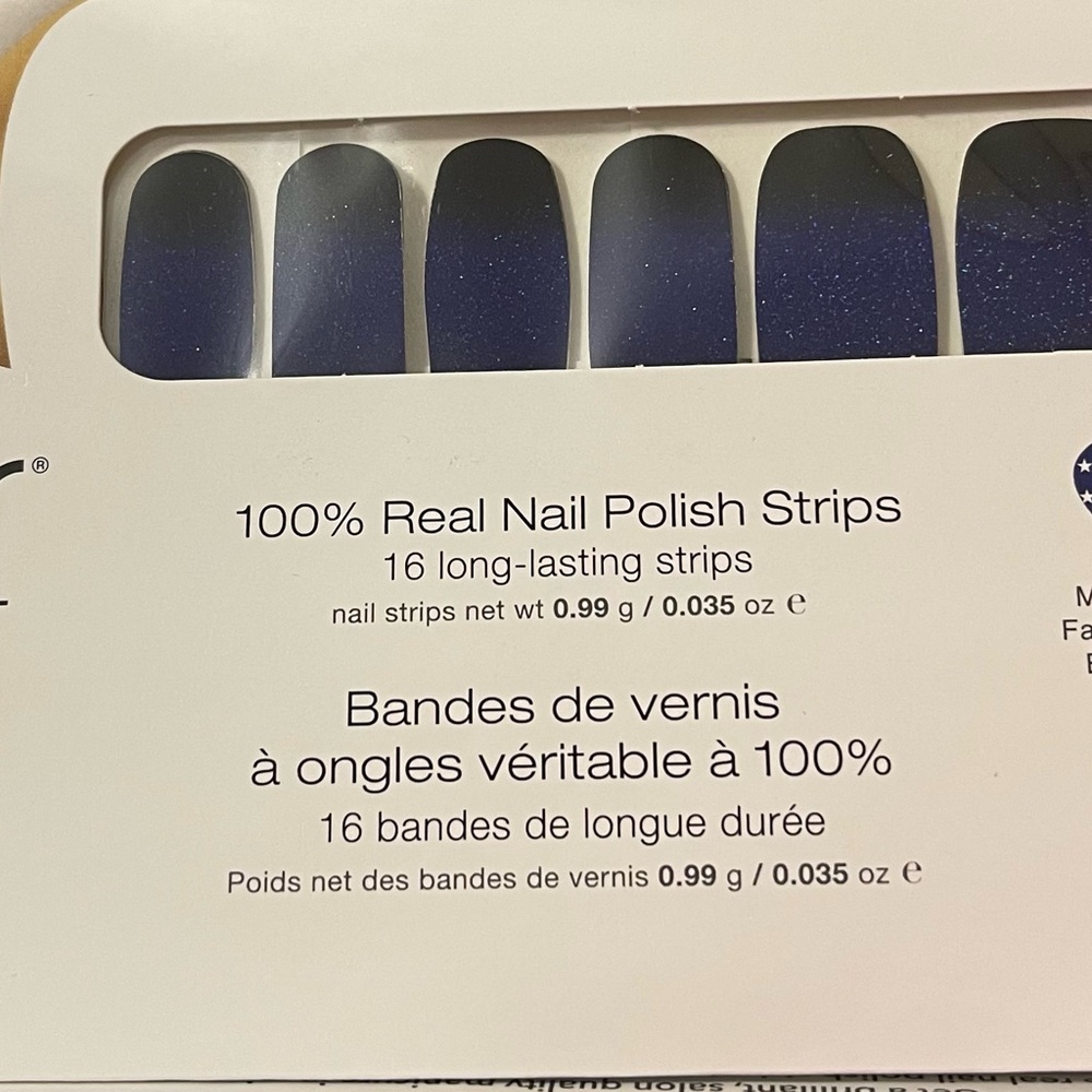 Color Street Blue/Black hombre Nail Polish Strips